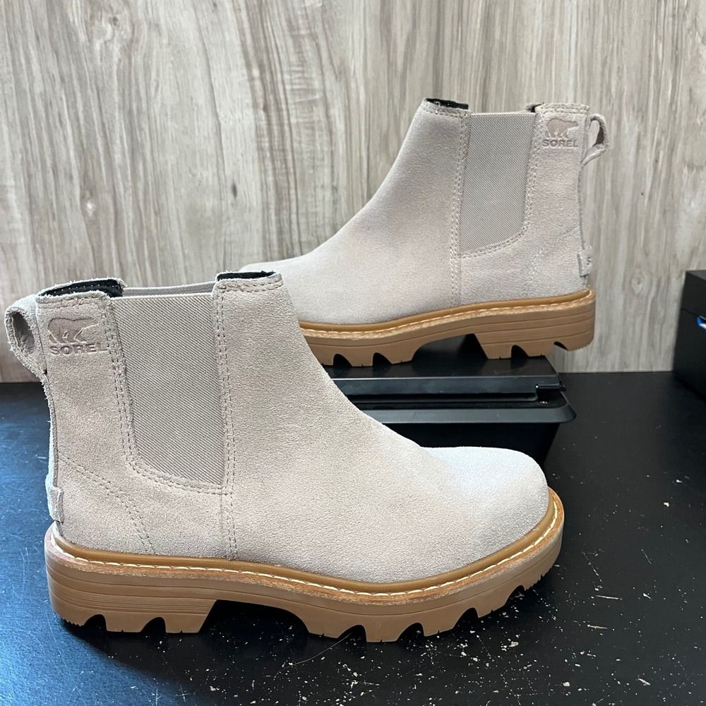 Sorel Revel RD Chelsea Waterproof Boots Women's US 5 Crushed Clay & Gum 2